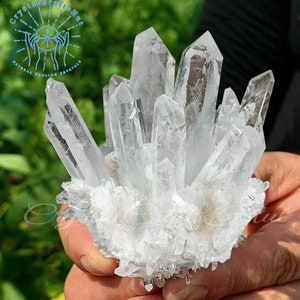 Natural Raw Clear Quartz Geode Cluster AAA+ Rough Quartz Cluster Rock Crystal Cluster White Crystal Collection Energy Tower Raw Crystal Gift