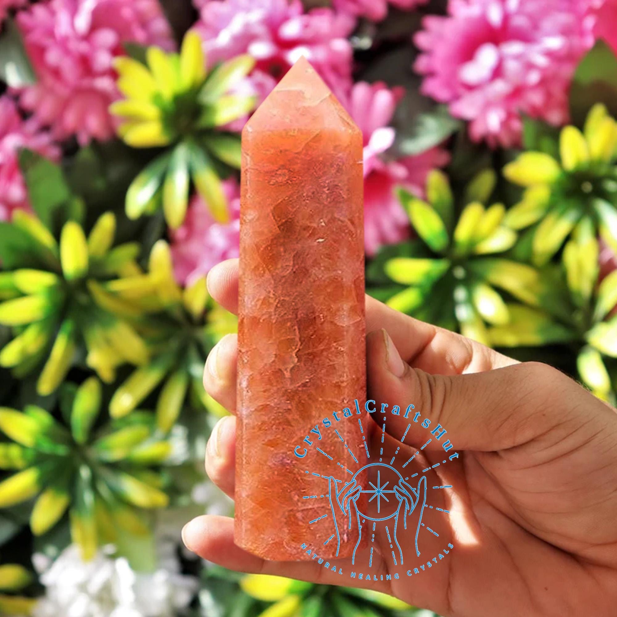 オレンジサンストーンポイントタワー AAA+ オレンジジェムストーン