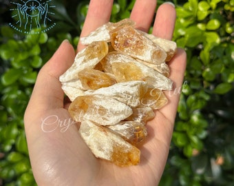 Natural Citrine Quartz Raw Stones Rough Yellow Quartz Crystal Gemstones Rock Crystal Yellow Crystal Best DIY Gift Raw Stones for Jewelry