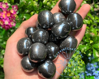 Roher Hämatitstein Rohe schwarze Hämatit Trommelsteine AAA + Rohe schwarze Hämatit Edelsteine Erdungsstein 1-1,3 "Meditations Kristall Geschenk