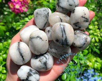 1-1.3" Raw Rutilated Stones, Rough Rutilated Gemstones, Natural Black White Rutilated Crystal Quartz, Gift for Mom Sister Wife Dad Brother