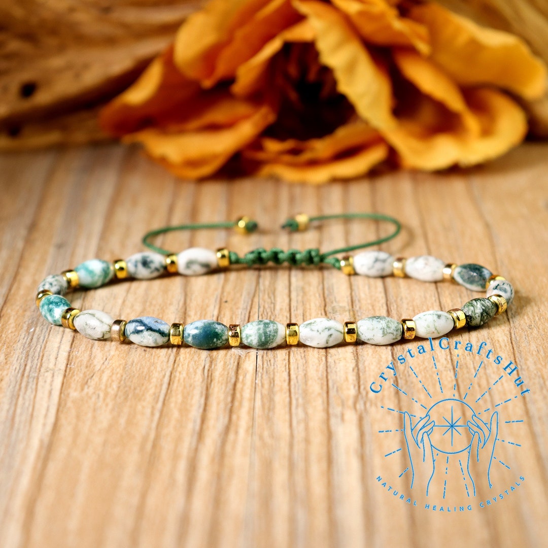 moss agate and pearl bracelet *** stretchy (TNJ exclusive) main image 0