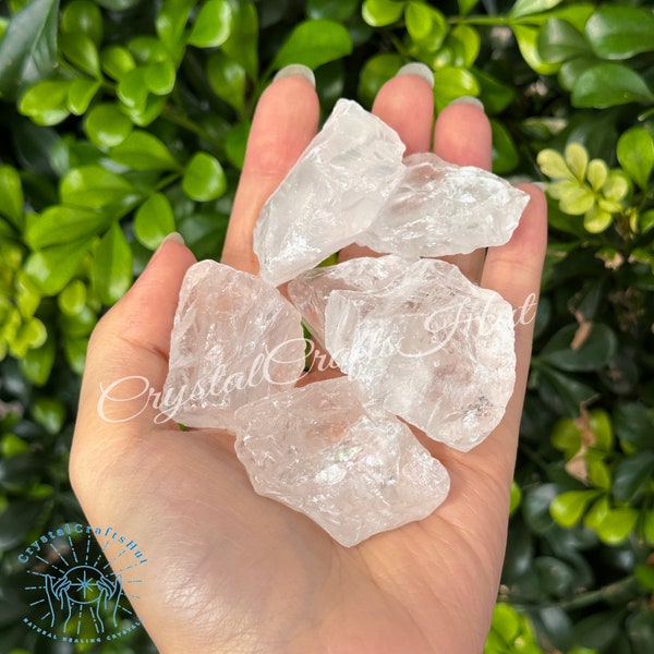 Natural Clear Quartz Raw Stones Rough Clear Quartz Crystal Gemstones Rock Crystal Raw Crystal White Crystal DIY Gift Raw Stones for Jewelry