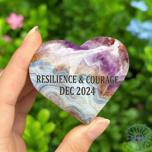 Rare Mexican Amethyst Crazy Lace Agate Heart | Natural Gemstone Decor | Meditation Gift with Pouch