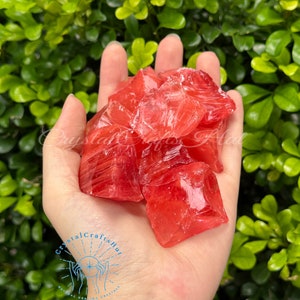 Natural Cherry Quartz Raw Stone Rough Red Quartz Raw Cherry Crystals Raw Gemstones Mineral Specimen Raw Crystals Stones Rough Crystal Gift