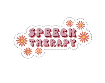 Speech Therapy Sticker, Speech Therapist Gift, SLP Gift, Speech and Language Therapy Sticker