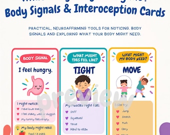 Interoception Cards for Kids | Body Signals & Body Awareness Printable OT Resource