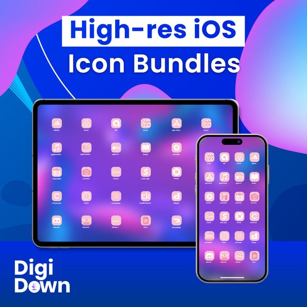 Highres iOS Icon Bundle: Pink Polka Dot Design + Customizable Widgets + Chic Wallpapers for Personalized iPhone Aesthetics