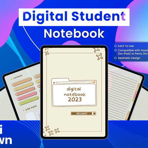 Elite Scholar's Digital Notebook: Comprehensive Aesthetic PDF Annotation Suite with Customizable Design, Versatile Templates