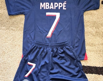 Kylian Mbappe #7 PSG 23/24 Home, Away and 3rd Kit Jerseys - Kid Sizes