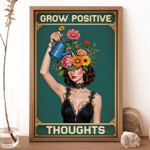 Póster para cultivar pensamientos positivos, decoración de consultorio de terapia, póster de terapia, arte de consultorio de terapia, afirmación positiva, rincón de calma, positivo