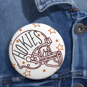 Virginia Tech Game Day Tailgate Buttons | Game Day Pins | College Football | Tailgate Buttons | Football Button | Gameday Pinback Buttons