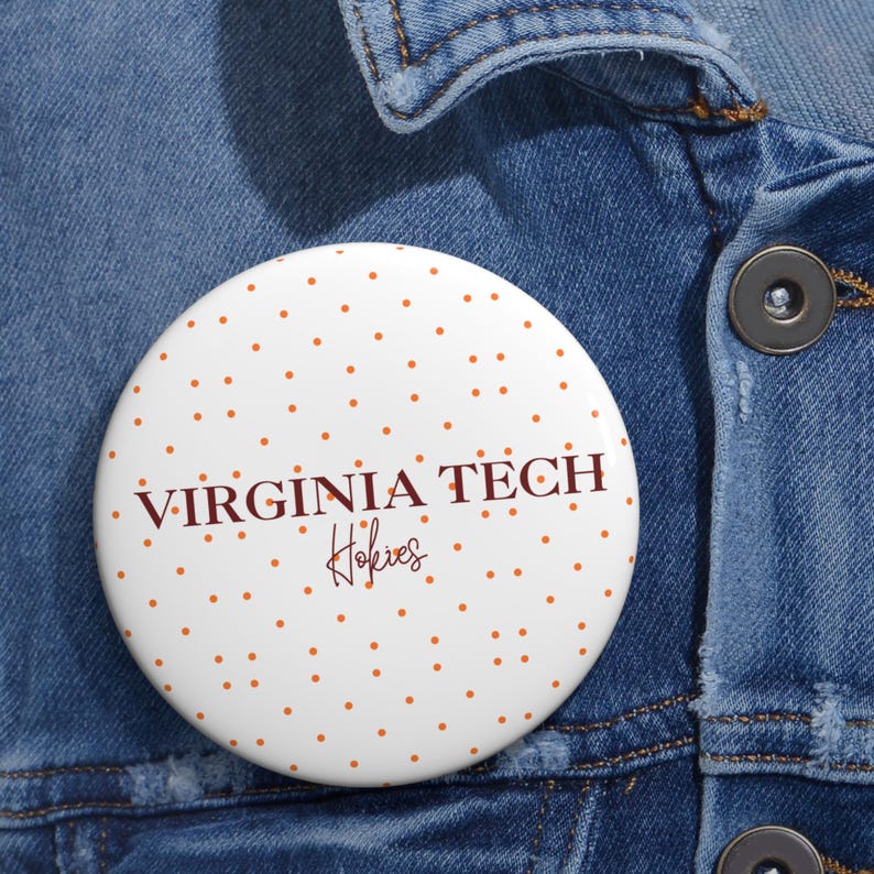 Polka Dot Gameday Pin I 3 Inch Pins I Virginia Tech Pin I Gameday Pins ...