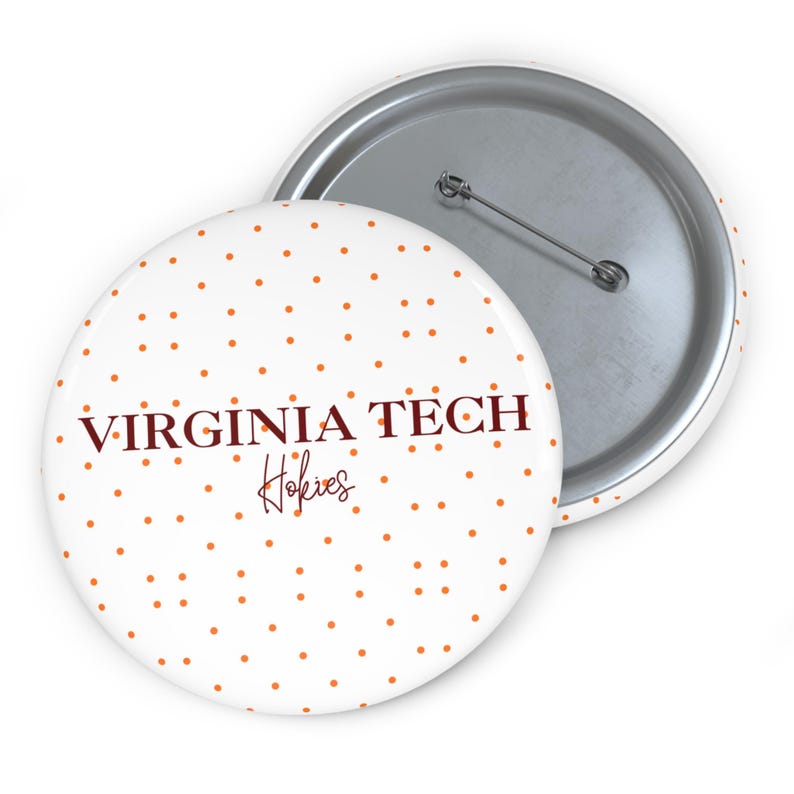 Polka Dot Gameday Pin I 3 Inch Pins I Virginia Tech Pin I Gameday Pins ...