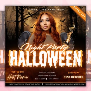 Halloween-Party-Flyer, Halloween-Nachtparty-Flyer, Flyer für die gruselige Jahreszeit, Dj Night Party Flyer, Oktober-Flyer