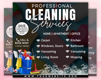 Cleaning Flyer, Cleaning Service Flyer, Cleaning Flyer Advertisement, Housekeeper Cleaner Flyer, House& Office Cleaning Flyer, Cleaner Flyer