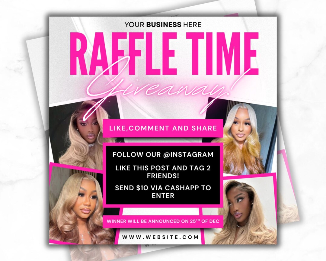 Cell Phone Raffle Flyer Editable Raffle Flyer Template, Raffle Time, Ticket, Social Media ...