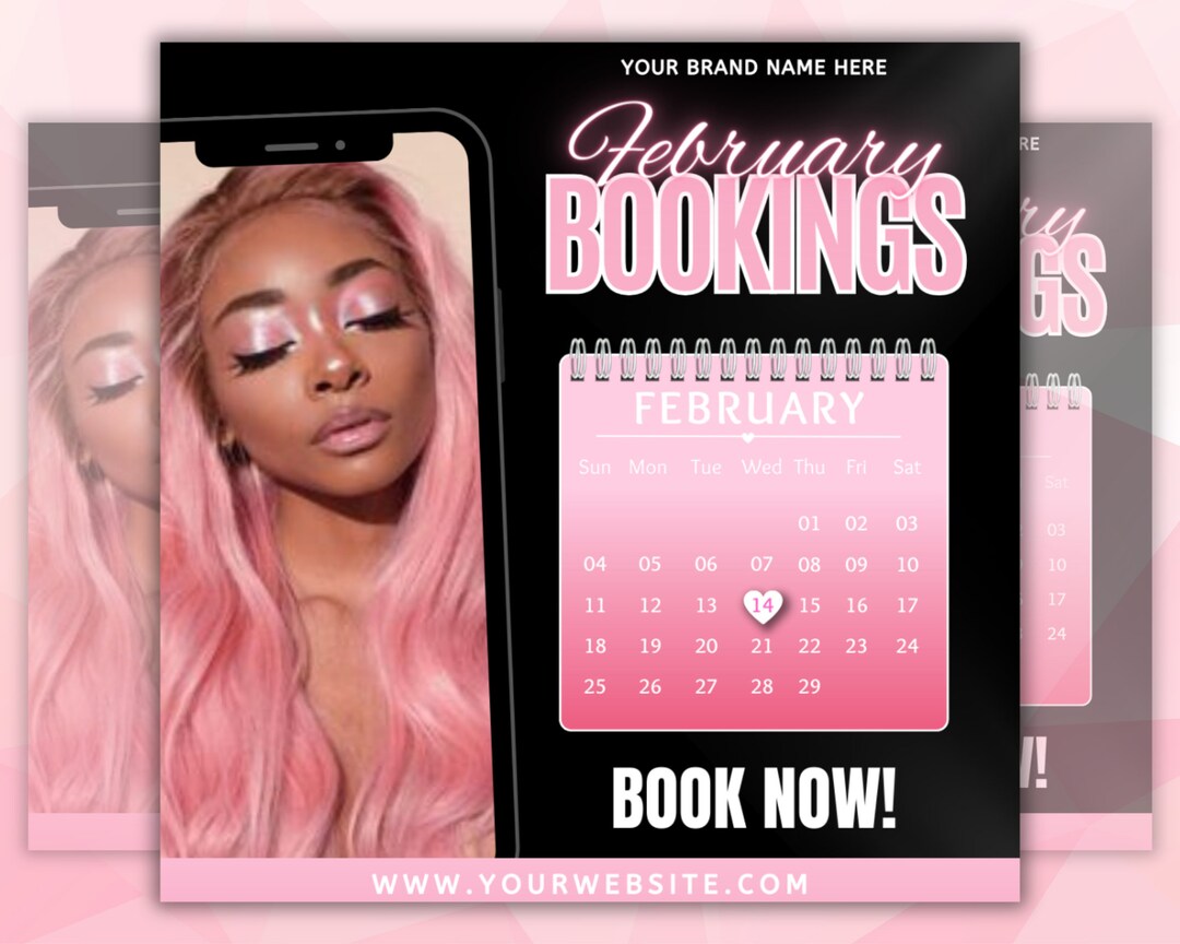 February Booking Flyer, Valentines Day Flyer, Valentines Special ...