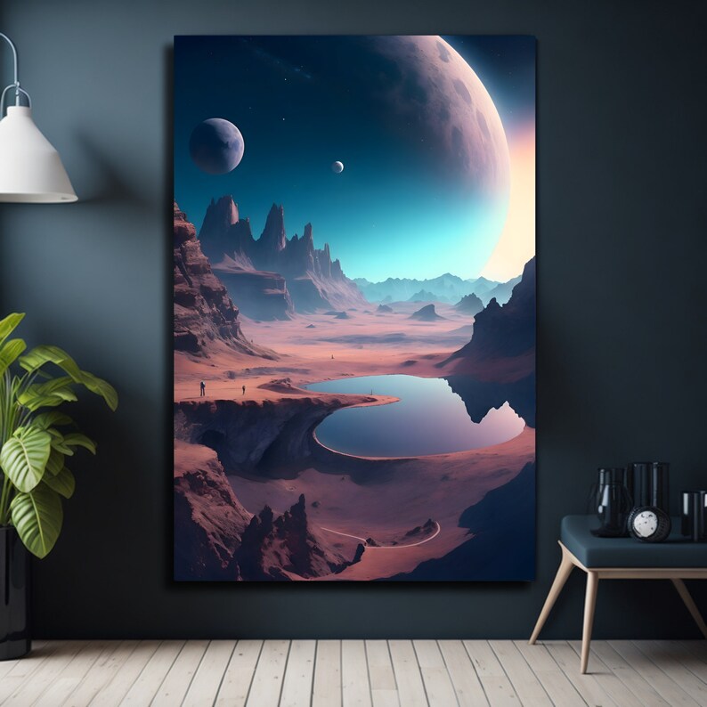 Outer Worlds Space Landscape Printable Space Wall Art Etsy