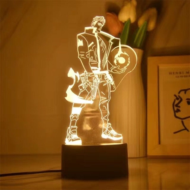Valorant Figure 3D LED Night Lamp Toys LED Night Light Figure Etsy