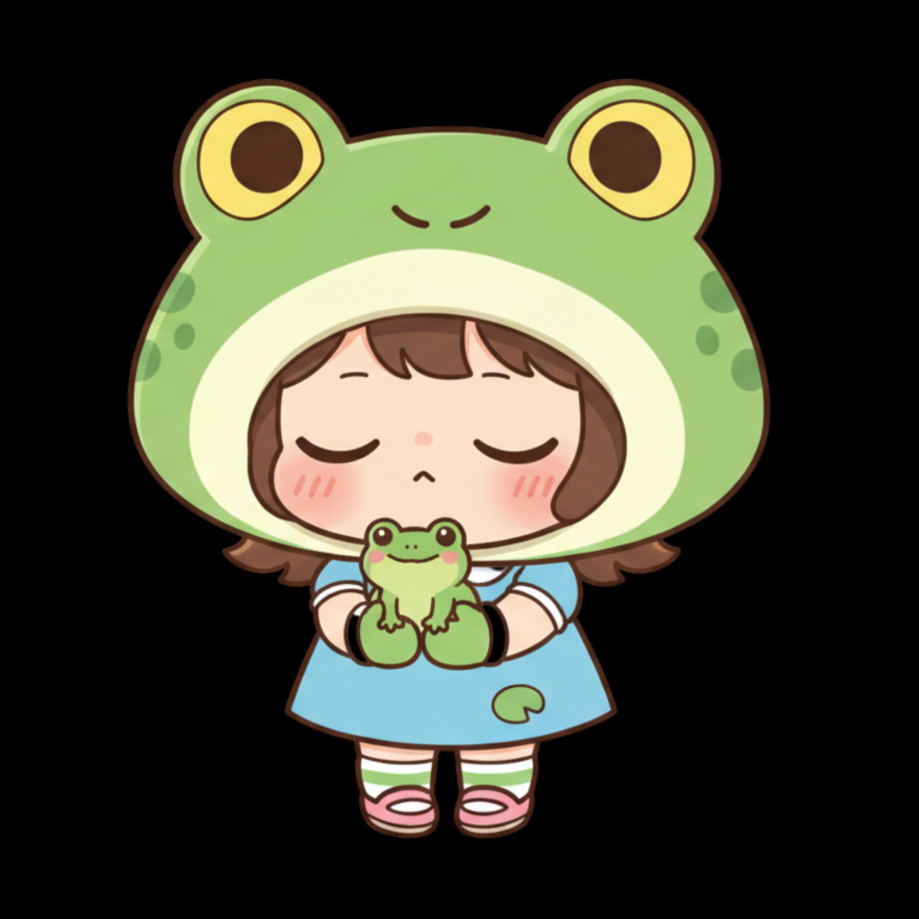 Chibi Frog Girl Pngtuber, Reactive Streamer Avatar - Etsy