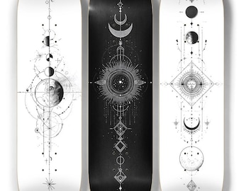 Celestial - Arte mural de patineta - Juego de 3 tablas de skate - Pro Skateboard