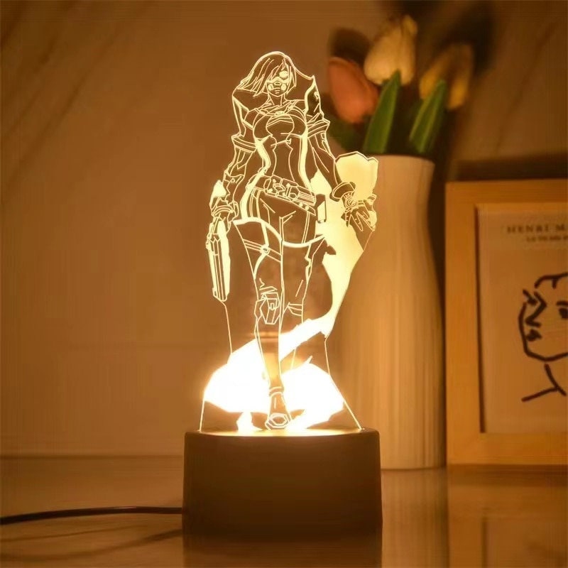Valorant Figure 3D LED Night Lamp Toys LED Night Light Figure Etsy