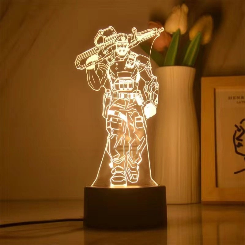 Valorant Figure 3D LED Night Lamp Toys LED Night Light Figure Etsy