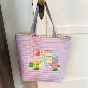 Sac fourre-tout tortue preppy matelassé et doublé -20 x 16 x 6 po.-Prêt à être expédié