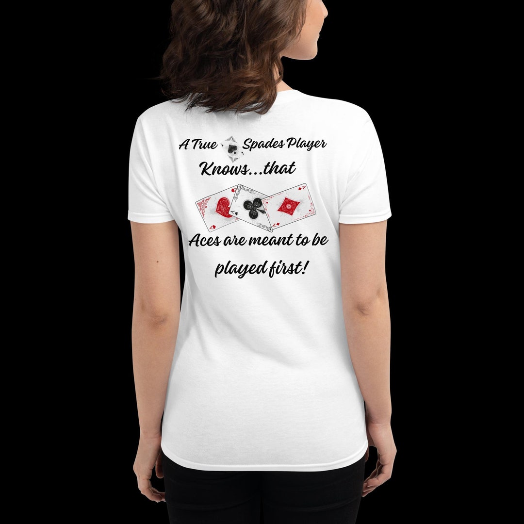 Spades Card Game Lingo Women's Short Sleeve Tshirt Etsy