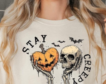 Stay Creepy Ghost Shirt: Comfort Colors Halloween Tee