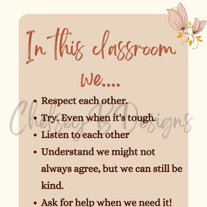 Classroom Expectations Print