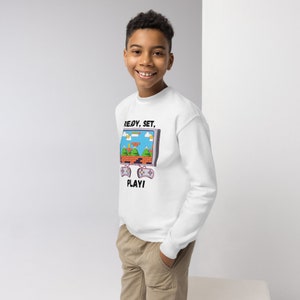 Ready, Set, Play Gamer Youth Crewneck Sweatshirt