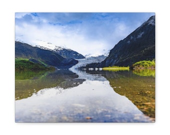 Alaska-Mendenhall Glacier- Beautiful canvas print - Reflection