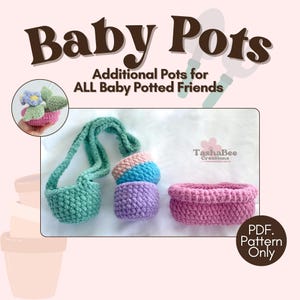 Pots pour bébé (pots uniquement pour TOUS les amis dans un pot de bébé) MOTIF AU CROCHET