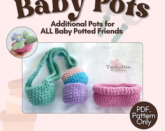 Crochet Baby Pot Pattern, Fits Potted Friends (PDF Pattern)
