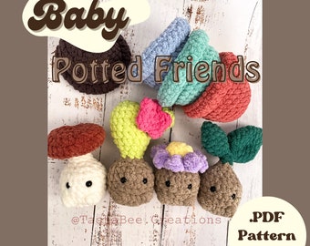 Amis en pot pour bébé MOTIF AU CROCHET