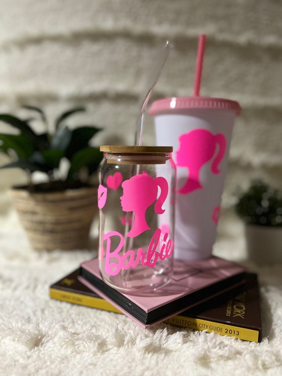 Pink Glass Drinking Straw