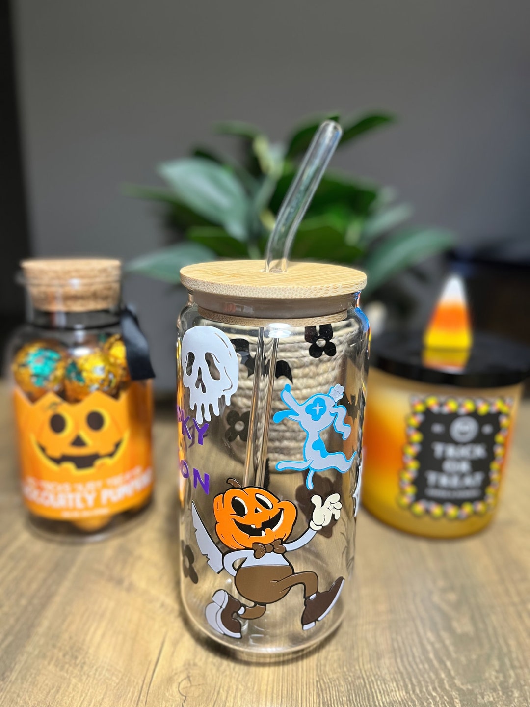 Jack O Lantern Libbey Glass Halloween Beer Can Glass Iced - Etsy