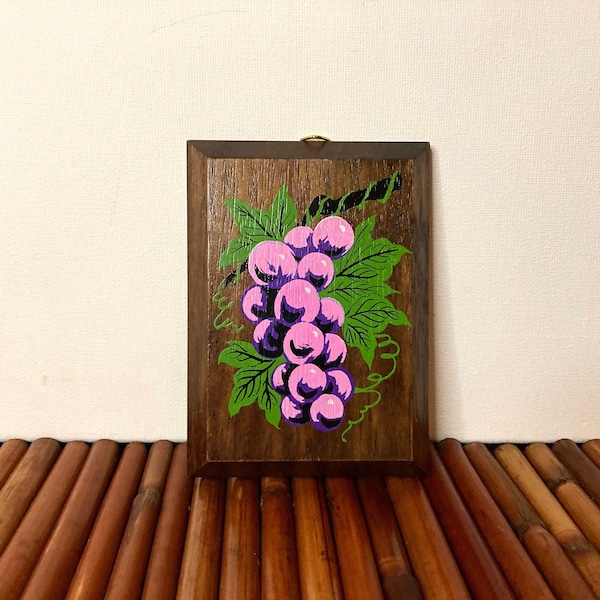 Painted Grapes Wooden Wall Decor