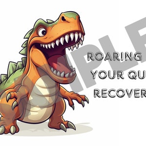 Carte virtuelle Get Well sur le thème des dinosaures