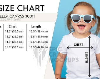 Bella Canvas 3001T Size Chart 3001T Toddler T Shirt Size Chart Bella Canvas 3001T Measurements 3001T Size Chart Bella Canvas Size Chart Girl