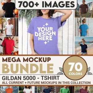 Gildan 5000 Mockup Bundle Tshirt, Gildan 5000 Shirt Bundle, Gildan Model Mockups, Whole Section Bundle, Lifestyle Mockups, Mockup Photos