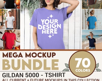 Gildan 5000 Mockup Bundle Tshirt, Gildan 5000 Shirt Bundle, Gildan Model Mockups, Whole Section Bundle, Lifestyle Mockups, Mockup Photos