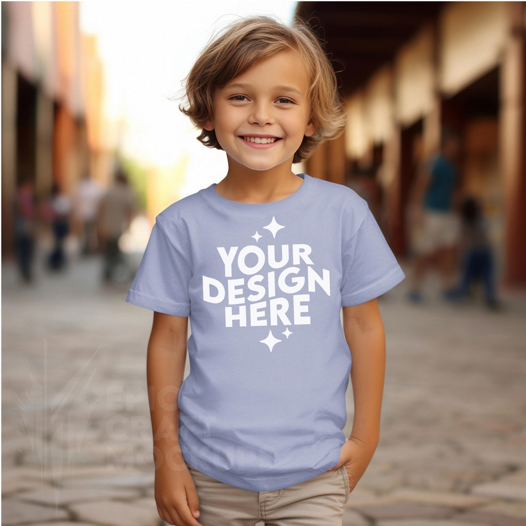 Campana Boys Amias Popover Shirt - Solid Textured - Ink Blue main image 0