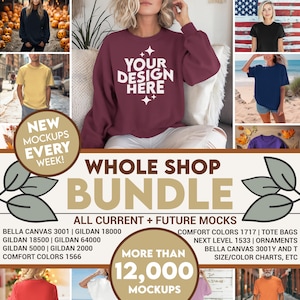 Gesamtes Shop-Bundle Voller Zugang zum Laden, Ultimative Mega Whole Shop Mockup Bundle Boho Model Mockups, Print On Demand, POD Produktfotografie