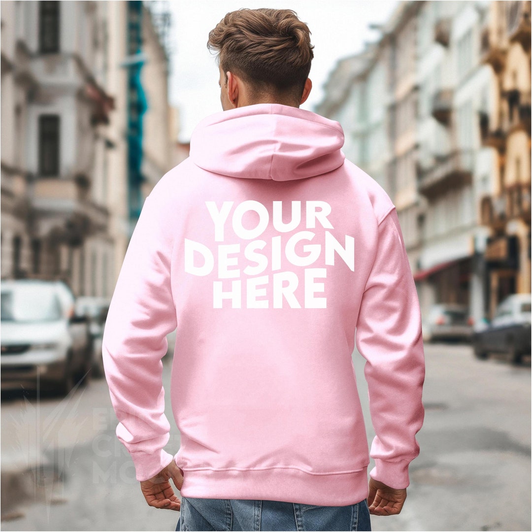 Gildan G18500 Adult Heavy Blend Fleece Hooded Sweatshirt, Safety Pink, XX-Large