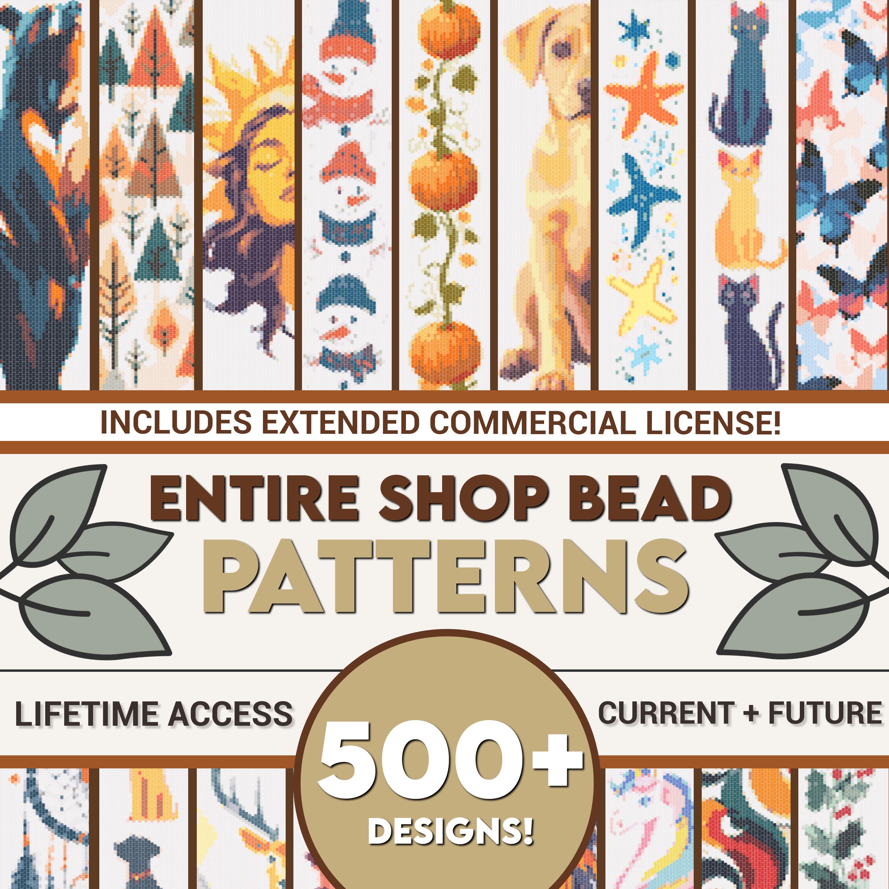 Gesamter Shop 100 Plus Perlen Muster Bundle Perlen Armband Peyote Set, DIY PDF Perlen Tiere Miyuki Perlen Delica 11/0