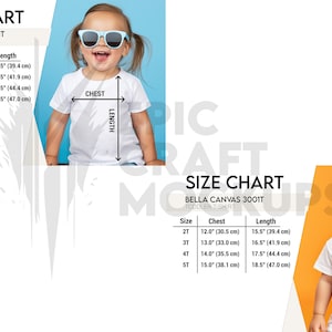 Mockup Size Chart Bundle Woman and Man Lifestyle White, Bella Canvas 3001 Size Chart Gildan, Comfort Colors Size Chart, Tshirt Sizing Chart image 6