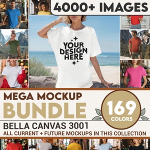 Bella Canvas 3001 Mockup Bundle, 3001 Tshirts Bundle, Bella Canvas Model Mockup Whole Section Bundle, Lifestyle Mockups, Trendy Mocks Shirt